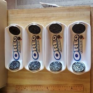 Set of 4 Oreo cookie trays or banana split ice cream snack bowls by Kraft